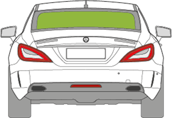 Afbeelding van Achterruit Mercedes CLS coupé antenne