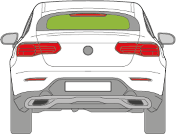 Afbeelding van Achterruit Mercedes GLC coupé 
