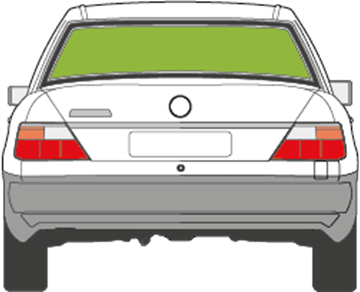 Afbeelding van Achterruit Mercedes E-klasse sedan 