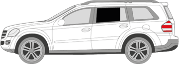 Afbeelding van Zijruit links Mercedes GL-klasse (DONKERE RUIT) 