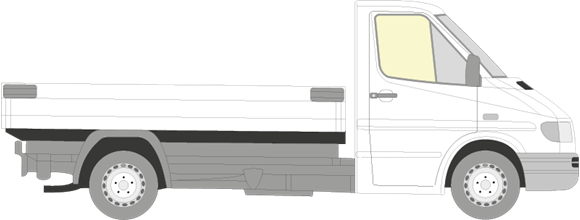 Afbeelding van Zijruit rechts Mercedes Sprinter (helder)