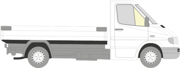 Afbeelding van Zijruit rechts Mercedes Sprinter (helder)