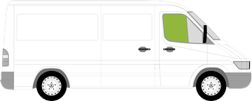 Afbeelding van Zijruit rechts Mercedes Sprinter (getint)