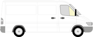 Afbeelding van Zijruit rechts Mercedes Sprinter (helder)