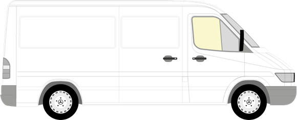 Afbeelding van Zijruit rechts Mercedes Sprinter (helder)