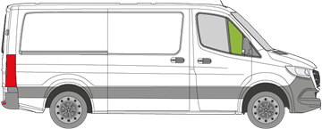 Afbeelding van Zijruit rechts Mercedes Sprinter (getint)