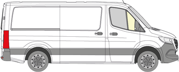 Afbeelding van Zijruit rechts Mercedes Sprinter (helder)