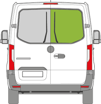 Afbeelding van Achterruit rechts Mercedes Sprinter getint/verwarmd