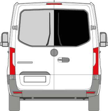 Afbeelding van Achterruit rechts Mercedes Sprinter donker/verwarmd