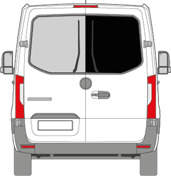 Afbeelding van Achterruit rechts Mercedes Sprinter donker/verwarmd