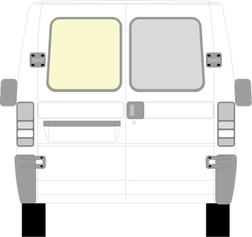 Afbeelding van Achterruit links Fiat Ducato helder/verwarmd