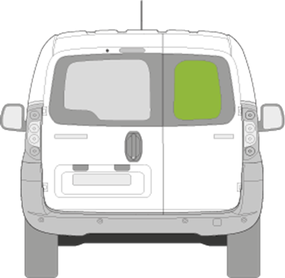 Afbeelding van Achterruit rechts Fiat Fiorino (verwarmd)