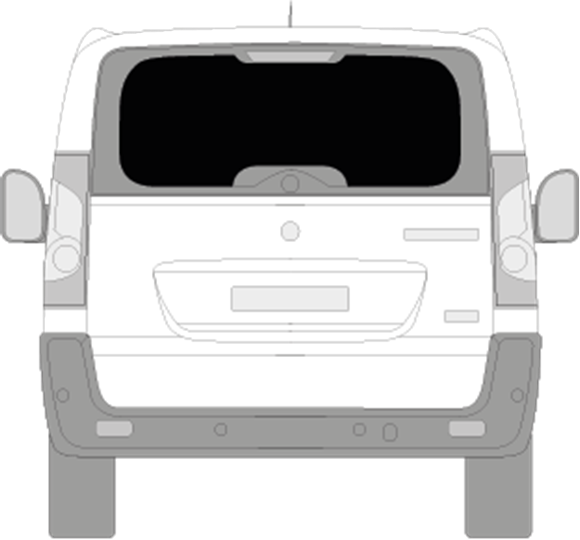 Afbeelding van Achterruit Fiat Scudo bestelwagen (DONKERE RUIT) 