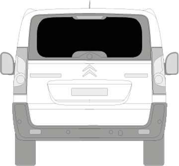 Afbeelding van Achterruit Citroën Jumpy family van (DONKERE RUIT)