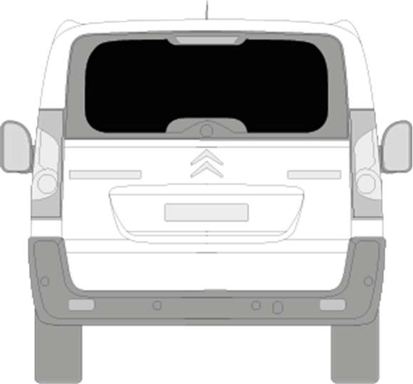 Afbeelding van Achterruit Citroën Jumpy family van (DONKERE RUIT)