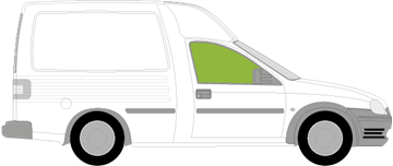 Afbeelding van Zijruit rechts Opel Combo (getint)
