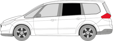 Afbeelding van Zijruit links Ford Galaxy (DONKERE RUIT)