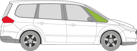 Afbeelding van Zijruit rechts Ford Galaxy