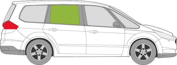 Afbeelding van Zijruit rechts Ford Galaxy