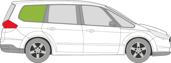 Afbeelding van Zijruit rechts Ford Galaxy