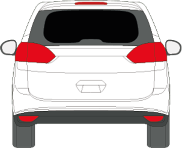 Afbeelding van Achterruit Ford Grand C-max (DONKERE RUIT) 