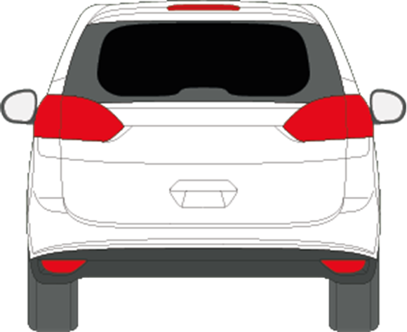 Afbeelding van Achterruit Ford Grand C-max (DONKERE RUIT) 