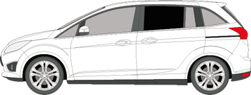 Afbeelding van Zijruit links Ford Grand C-max (DONKERE RUIT)