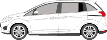 Afbeelding van Zijruit links Ford Grand C-max (DONKERE RUIT) 