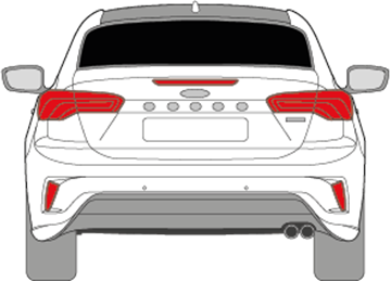 Afbeelding van Achterruit Ford Focus sedan (DONKERE RUIT)