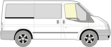 Afbeelding van Zijruit rechts Ford Transit (helder)