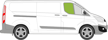 Afbeelding van Zijruit rechts Ford Transit Custom