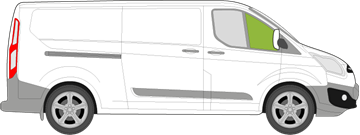 Afbeelding van Zijruit rechts Ford Transit Custom