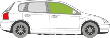 Afbeelding van Zijruit rechts Honda Civic 5 deurs