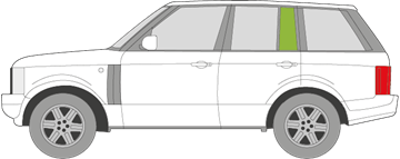 Afbeelding van Zijruit links Range Rover 