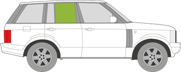 Afbeelding van Zijruit rechts Range Rover 