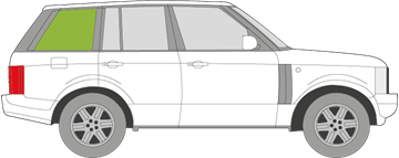 Afbeelding van Zijruit rechts Range Rover 