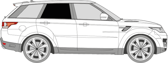 Afbeelding van Zijruit rechts Land Rover Range Rover Sport (DONKERE RUIT)