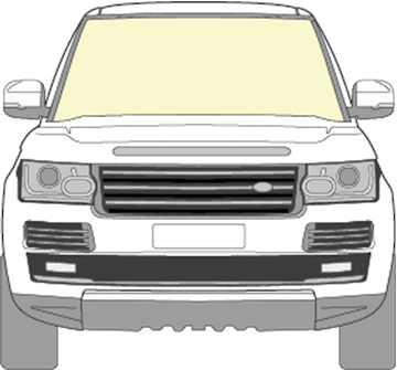 Afbeelding van Voorruit Range Rover coated 2016- sensor camera HUD 