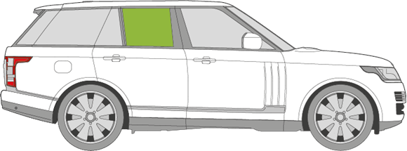 Afbeelding van Zijruit rechts Land Rover Range Rover  GELAAGD