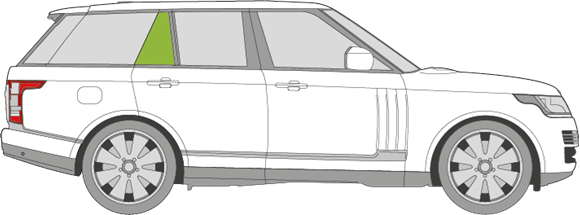 Afbeelding van Zijruit rechts Land Rover Range Rover GELAAGD  