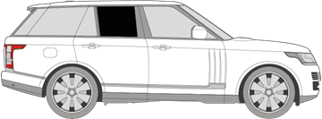 Afbeelding van Zijruit rechts Land Rover Range Rover  GELAAGD DONKER