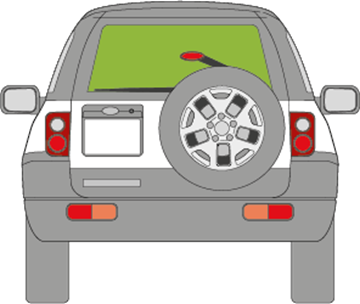 Afbeelding van Achterruit Land Rover Freelander 3 deurs 1999-2007