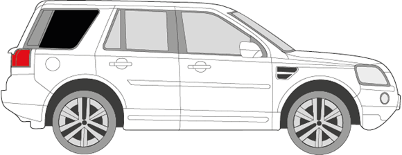 Afbeelding van Zijruit rechts Land Rover Freelander (DONKERE RUIT) 