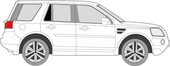 Afbeelding van Zijruit rechts Land Rover Freelander (DONKERE RUIT)