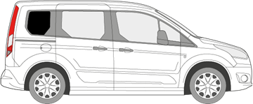 Afbeelding van Zijruit rechts Ford Connect (DONKERE RUIT)