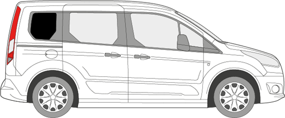 Afbeelding van Zijruit rechts Ford Connect (DONKERE RUIT)