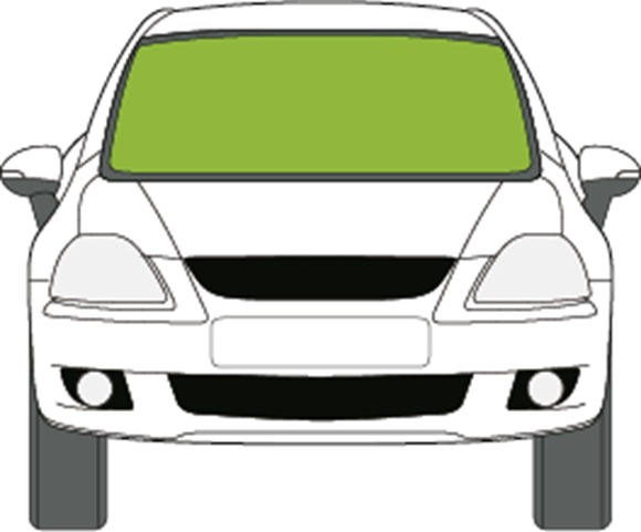 Afbeelding van Voorruit Kia Rio 5 deurs 2005-2009 zonneband