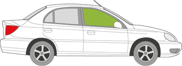 Afbeelding van Zijruit rechts Kia Rio sedan