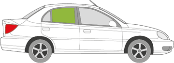 Afbeelding van Zijruit rechts Kia Rio sedan