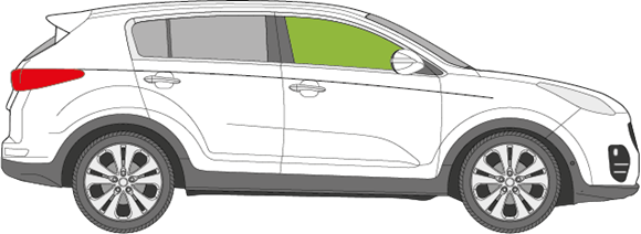 Afbeelding van Zijruit rechts Kia Sportage